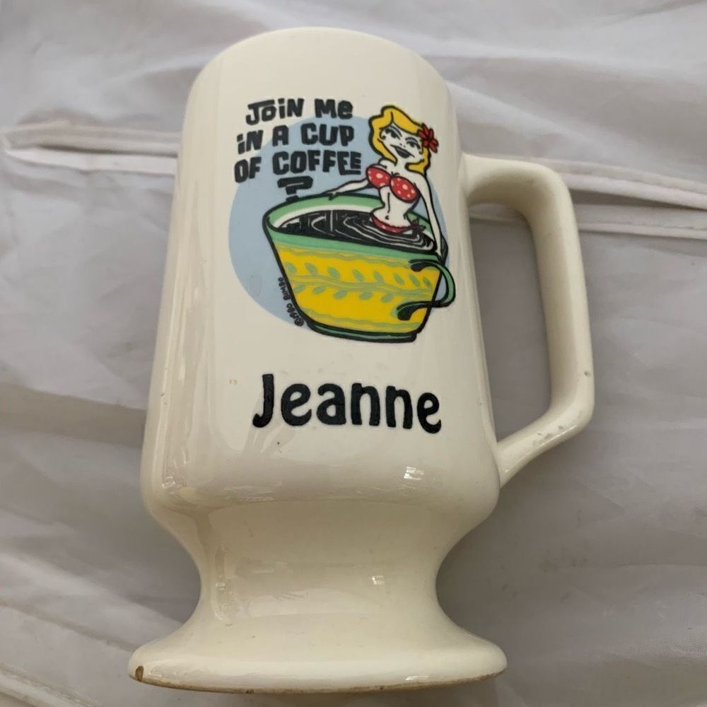 Join Me In A Cup Of Coffee? Jeanne Vintage Mr. Mugs Cincinnati Ohio Mug